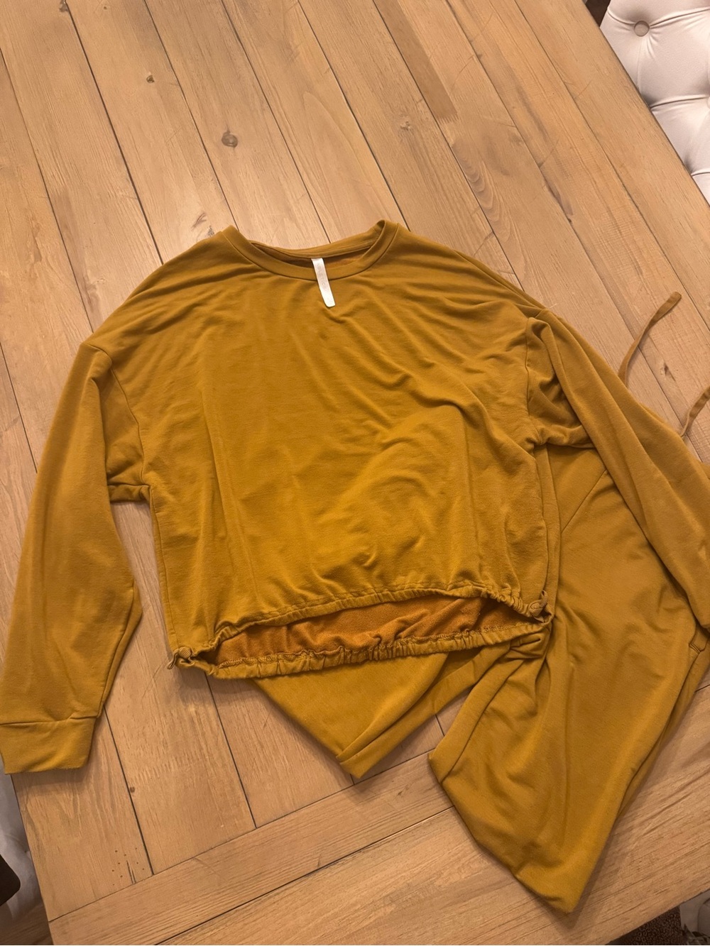 Fabletics Mustard Yellow Track Pants & Top Set